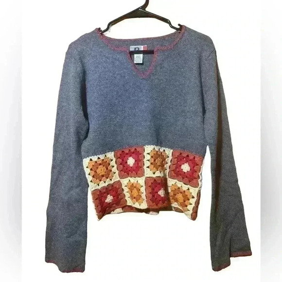 Y2K Arizona Jean Co. Quilted Sweater Size Large - Picture 1 of 3